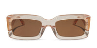 swatch for INDY - VINTAGE ROSE CRYSTAL + BROWN SUNGLASSES