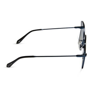 Iris Square Sunglasses | Deep Navy Metal & Aegean Blue Flash  display picture 2