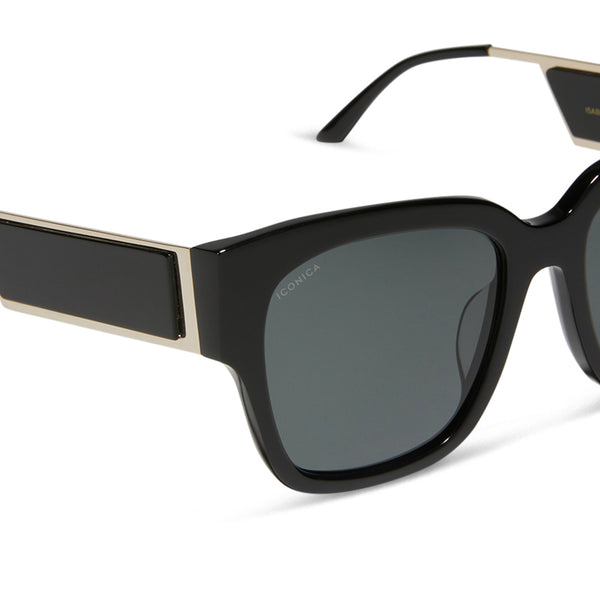 isabella - black + grey polarized sunglasses 4