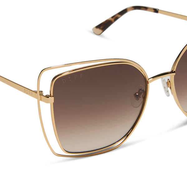 jacqueline - gold + brown gradient sunglasses 4