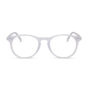 diff eyewear featuring the jaxson square prescription glasses with a thistle light purple frame front view