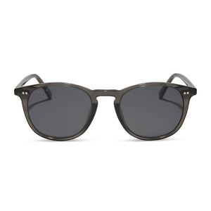 Jaxson XL Round Glasses | Black Smoke Crystal | Diff Eyewear