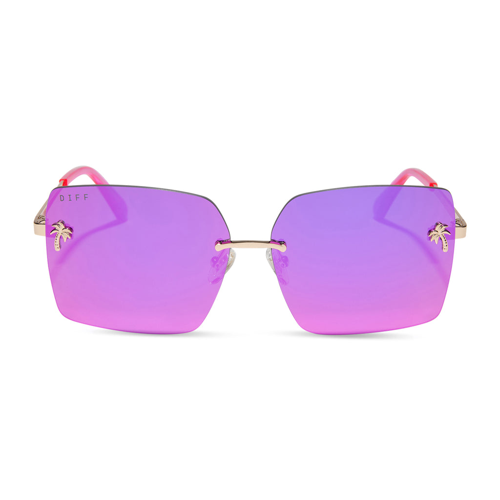 ROOKIE - HOT PINK + HOT PINK MIRROR SUNGLASSES