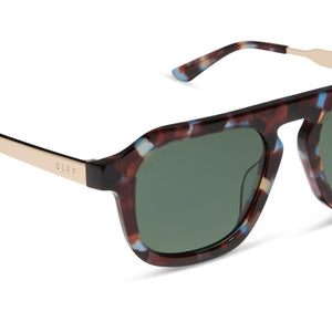 Jena Sims Navigator Sunglasses | Blue Color Pop & G15 | DIFF Eyewear