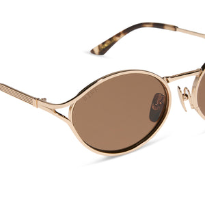 Jessie James Decker Limoncello Sunglasses | Gold & Brown  display picture 2
