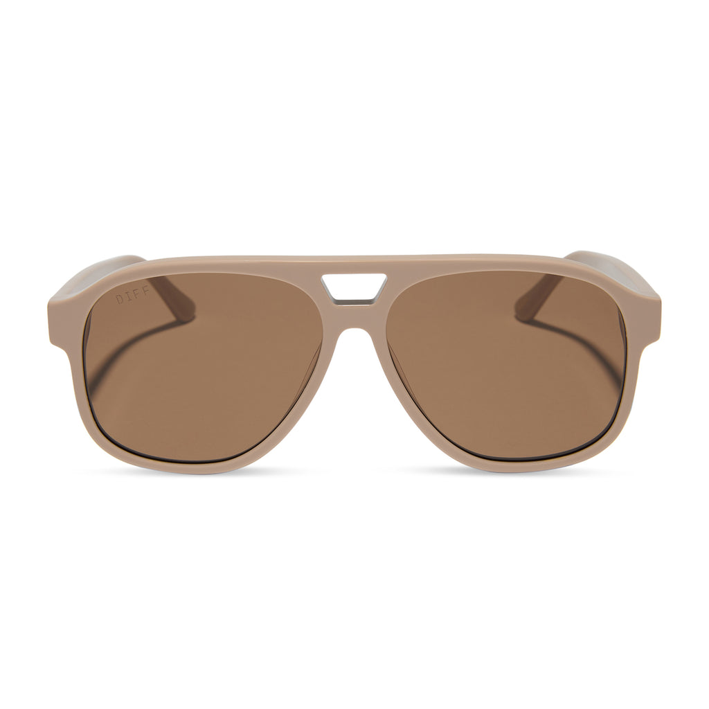 NASH - ALMOND + BROWN SUNGLASSES