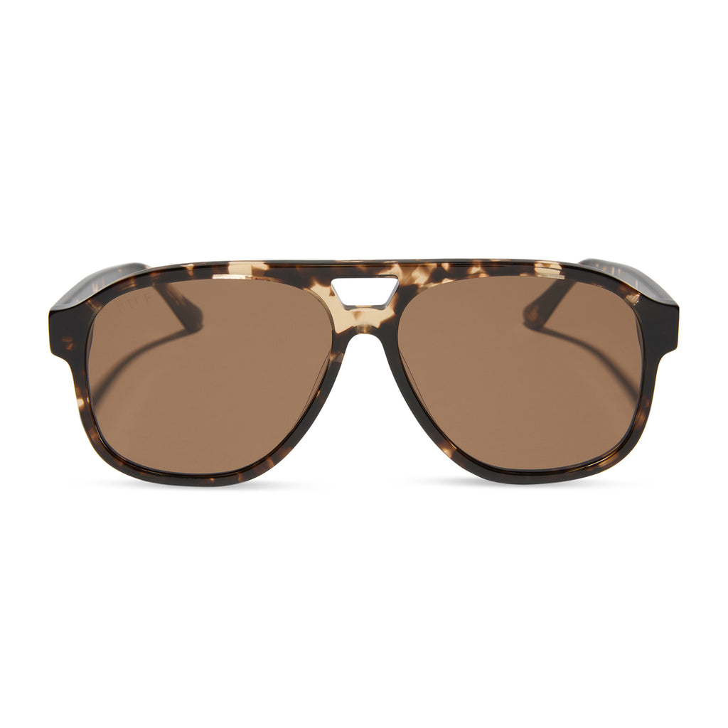 NASH - ESPRESSO TORTOISE + BROWN SUNGLASSES