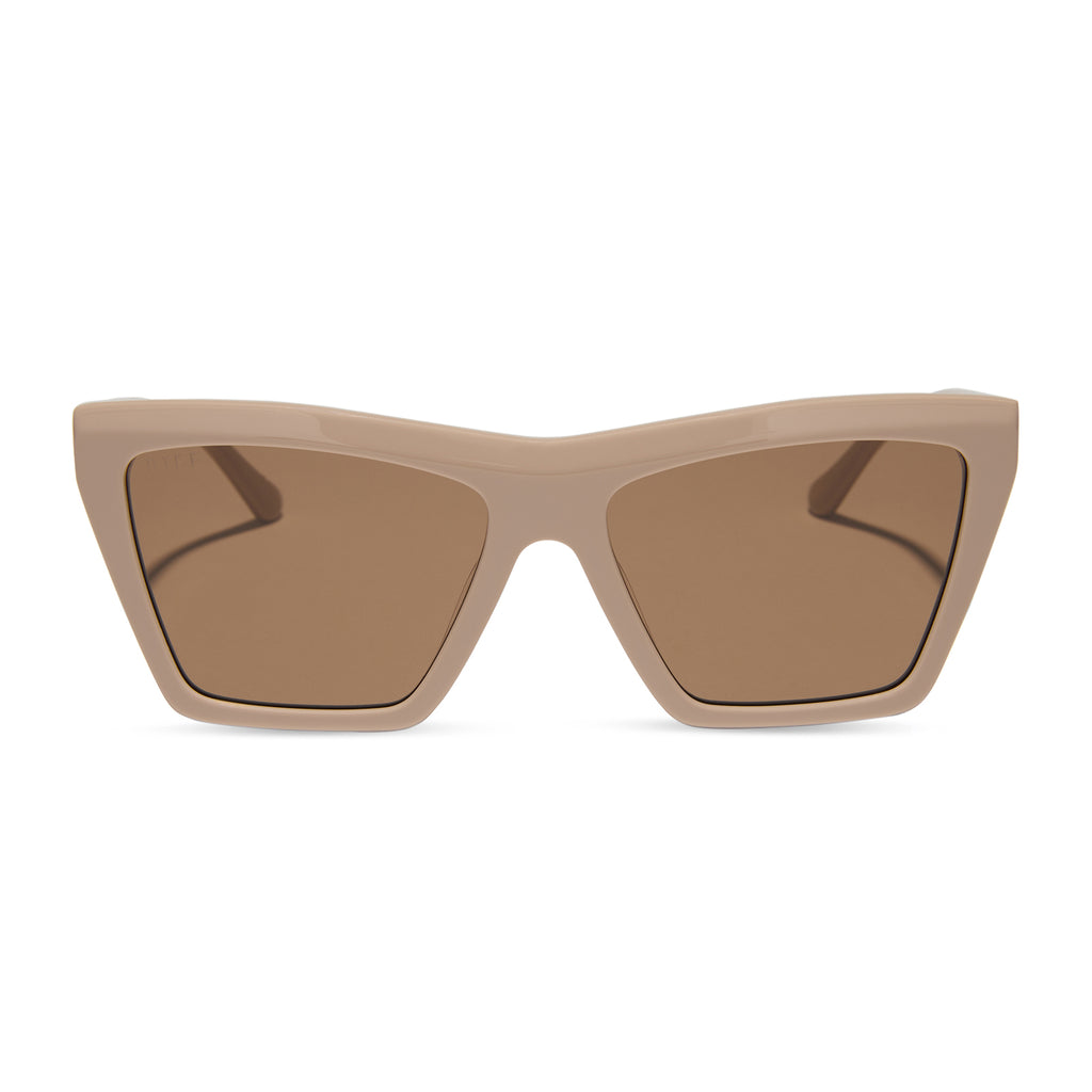 VIVI - ALMOND + BROWN SUNGLASSES
