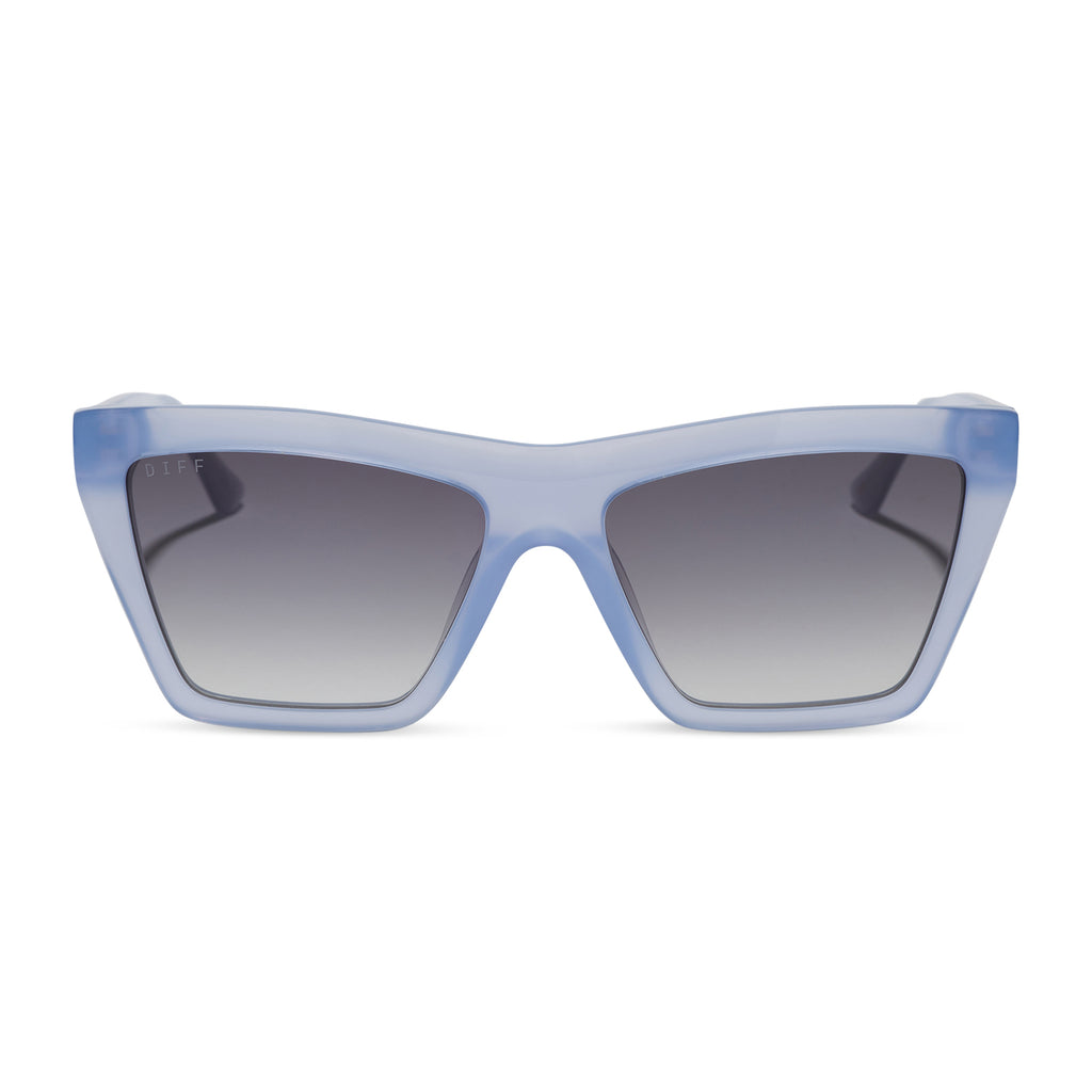 VIVI - MILKY BLUE PEARL + GREY GRADIENT SUNGLASSES