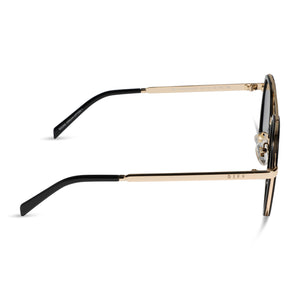 Diff Eyewear Black and Gold Sunglasses Dasha Square Glasses | Black & Gold | DIFF Eyewear main image 2