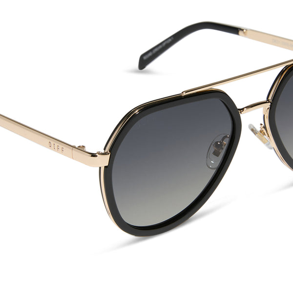 Black Aviator Sunglasses – DIFF Eyewear display picture 3
