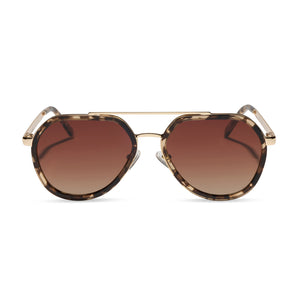 Joey Round Sunglasses | Espresso Tort + Gold & Brown | DIFF Eyewear