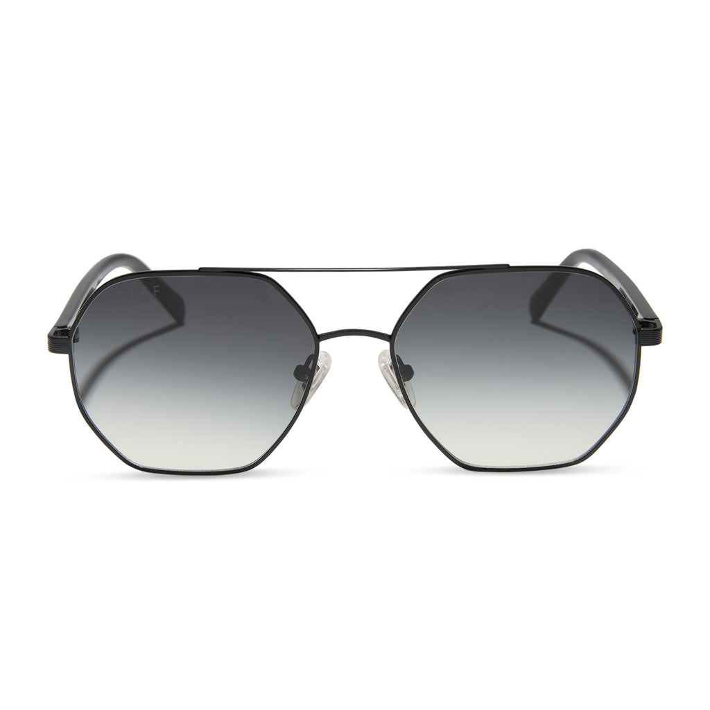 JOELLE - BLACK + GREY GRADIENT + POLARIZED SUNGLASSES