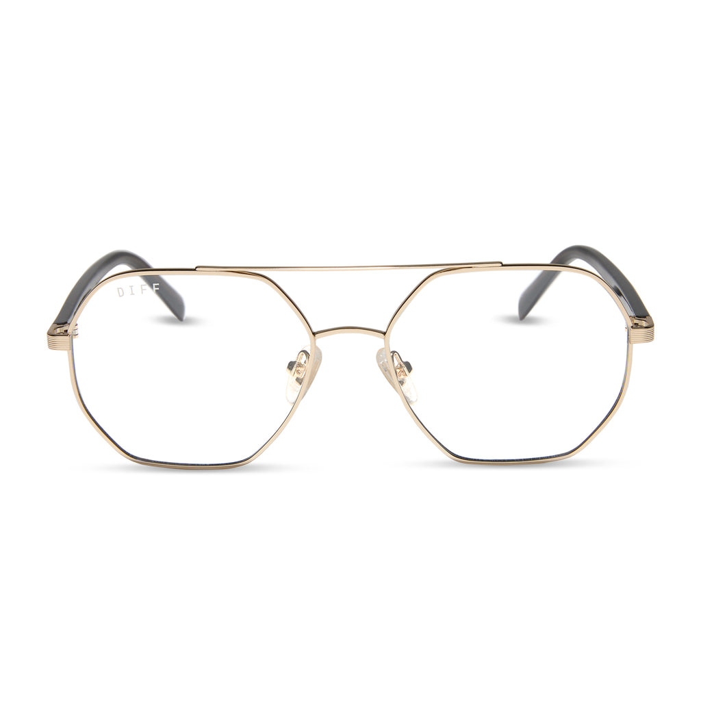 JOELLE - GOLD + CHOCOLATE CRYSTAL + GLASSES