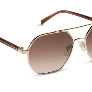 Jojo Fletcher Joelle Sunglasses | Gold + Horn Tort & Brown | DIFF