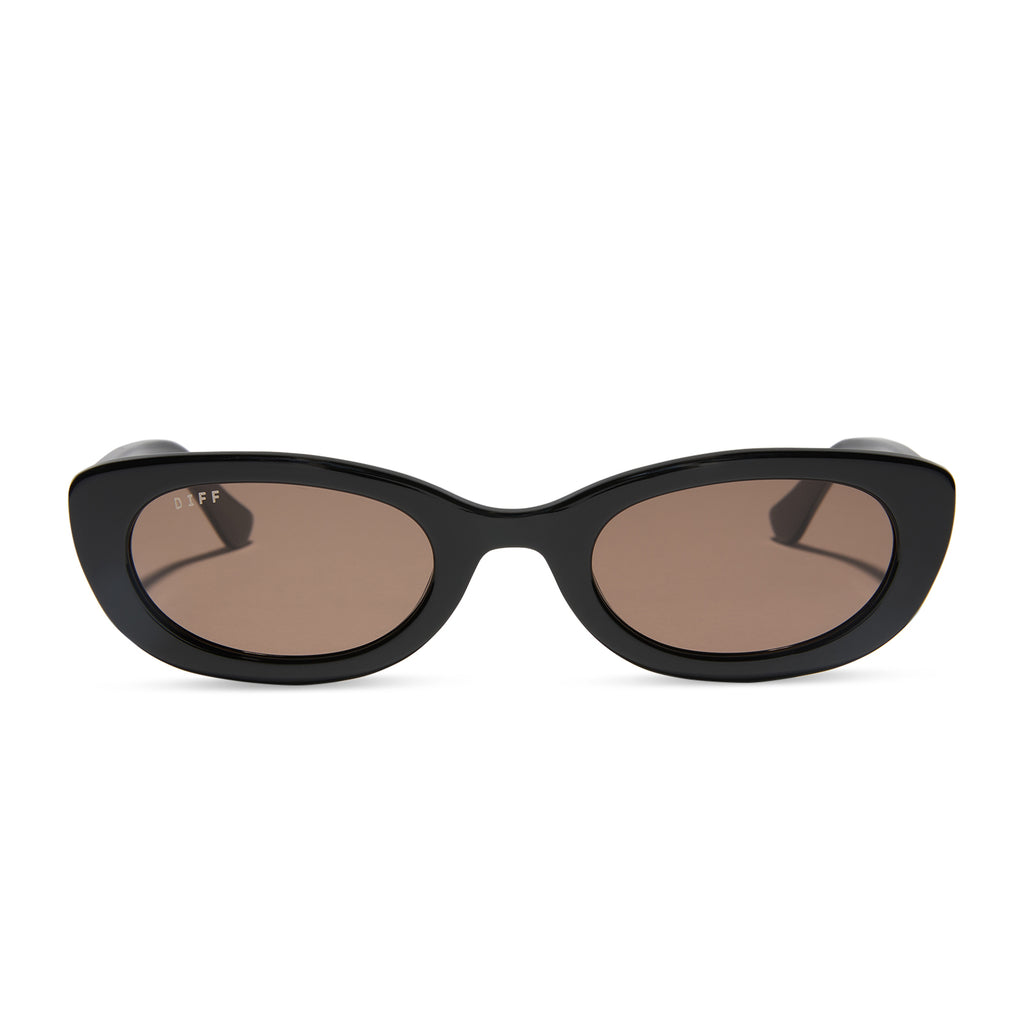 RAYA - BLACK + BROWN SUNGLASSES