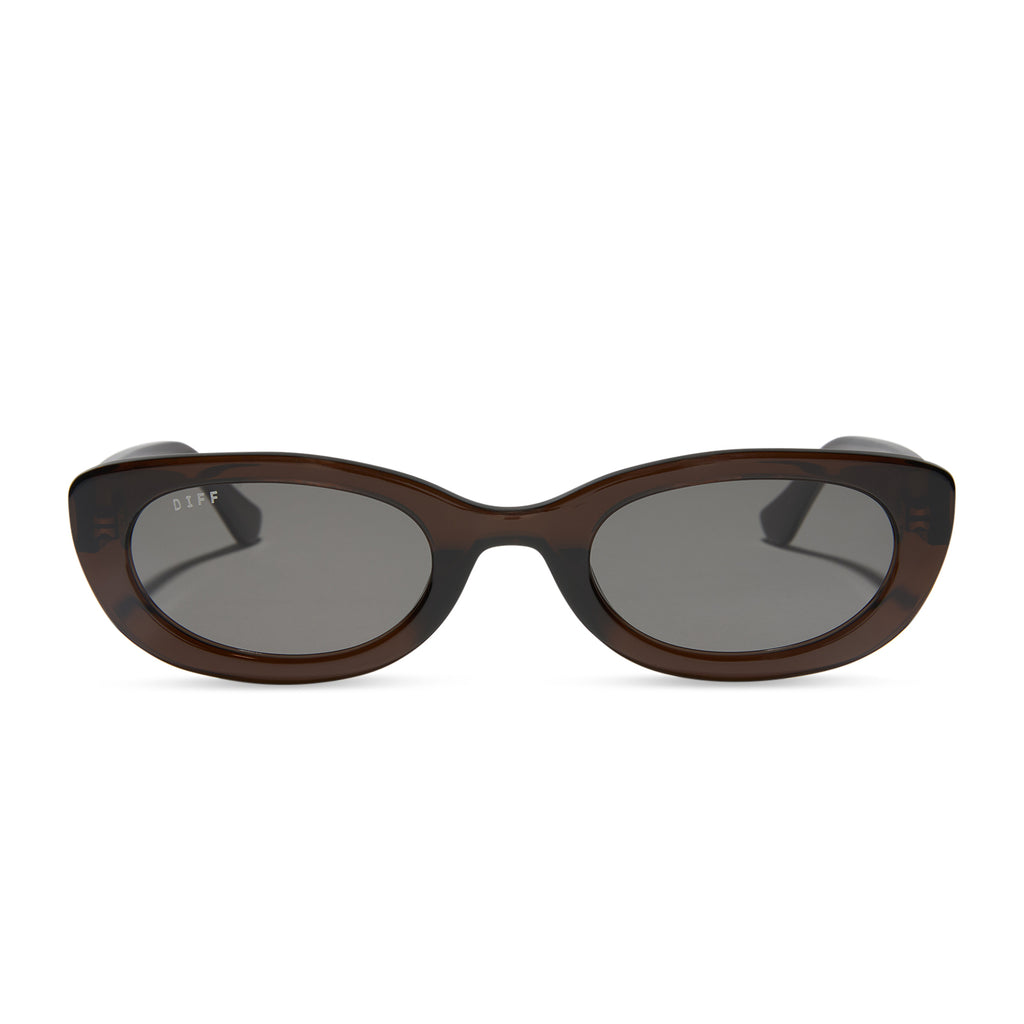 RAYA - CHOCOLATE CRYSTAL + GREY + POLARIZED SUNGLASSES
