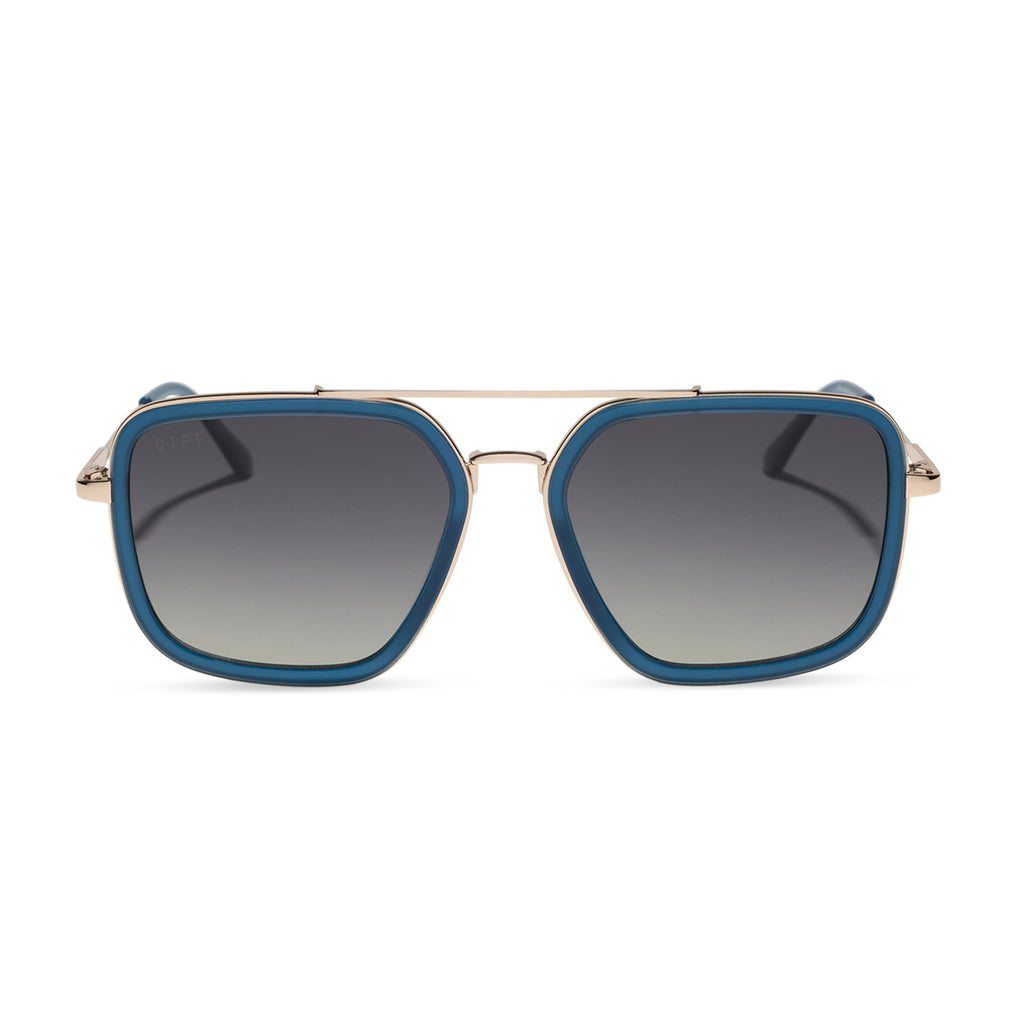 JORDAN - CLUBHOUSE BLUE + GOLD + GREY GRADIENT + POLARIZED SUNGLASSES