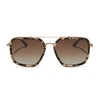 Color swatch for jordan - matte black + black temple tips + brown gradient + polarized sunglasses