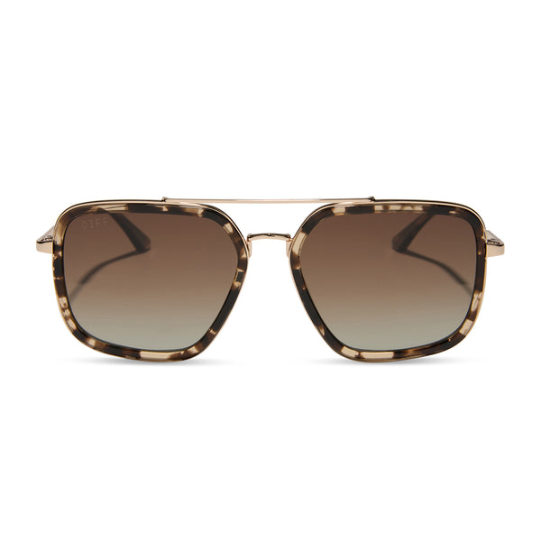 jordan - espresso tortoise + brown gradient + polarized sunglasses