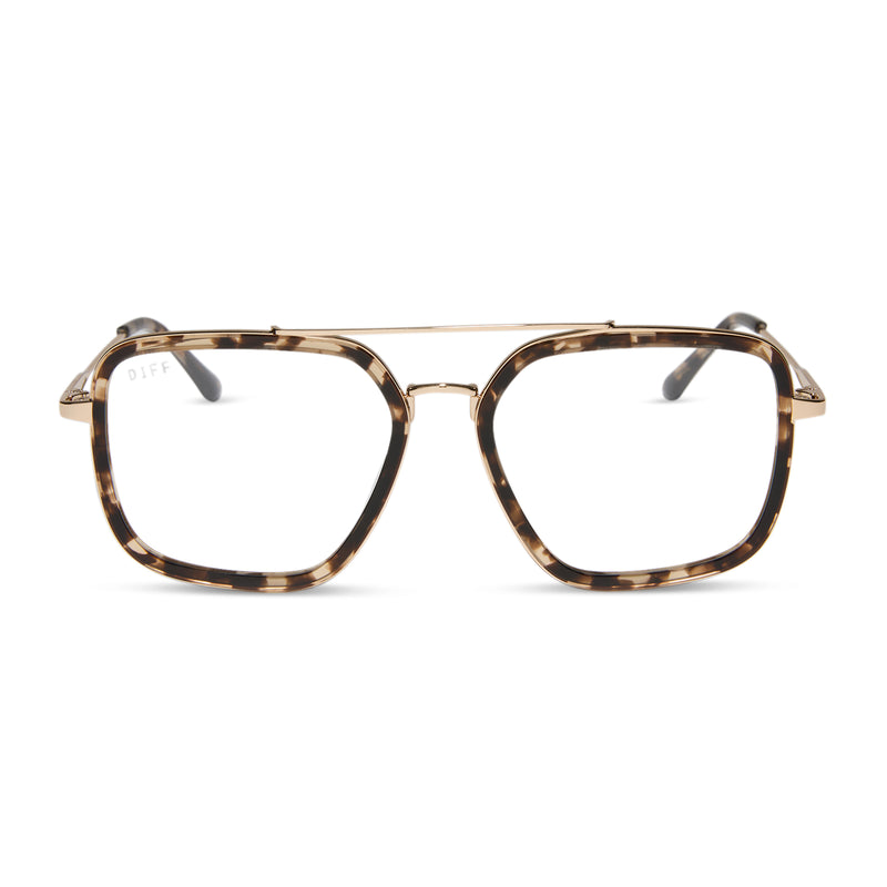 diff eyewear featuring the jordan navigator prescription glasses with a espresso tortoise frame front view