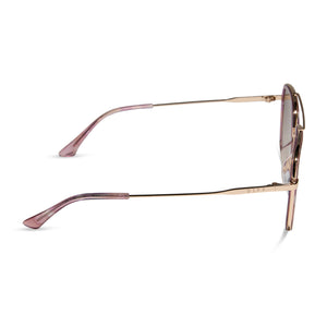 JORDAN - GOLD + FLEUR TORT TEMPLE TIPS + BROWN GRADIENT SUNGLASSES