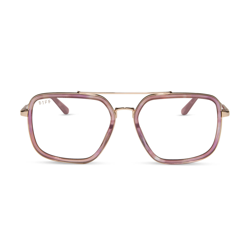 JORDAN - GOLD + FLEUR TORTOISE TEMPLE TIPS + GLASSES