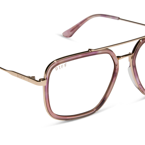 jordan - gold + fleur tortoise temple tips + prescription glasses 3