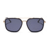 Color swatch for jordan - matte black + black temple tips + brown gradient + polarized sunglasses