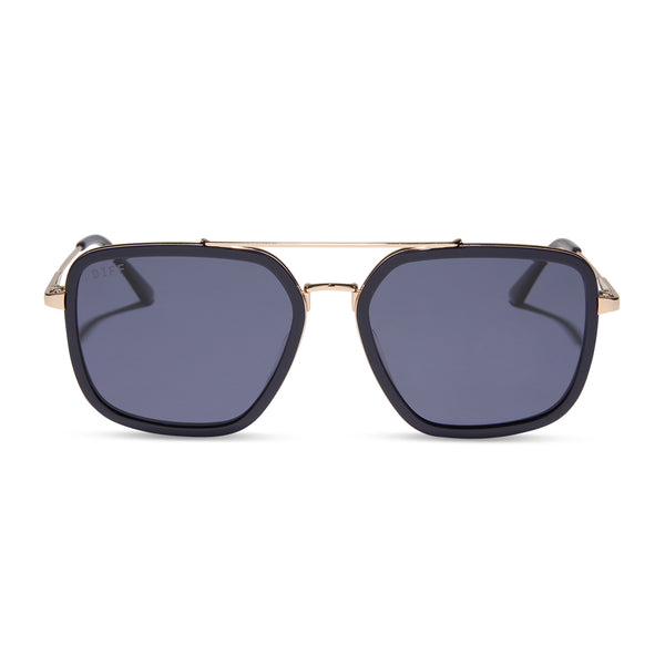 jordan - gold + royal temple tips + midnight + polarized sunglasses