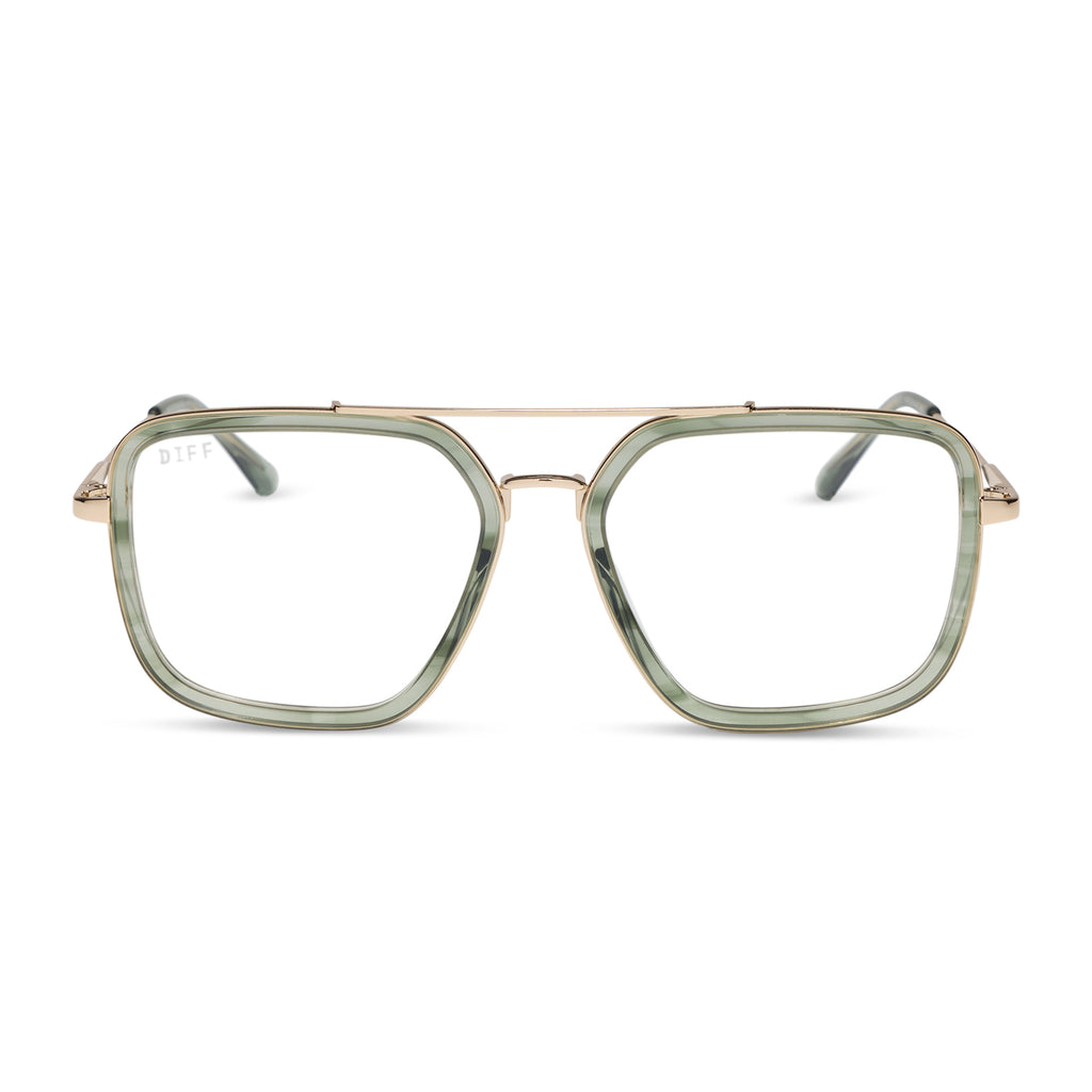 JORDAN - MATCHA + GOLD + GLASSES
