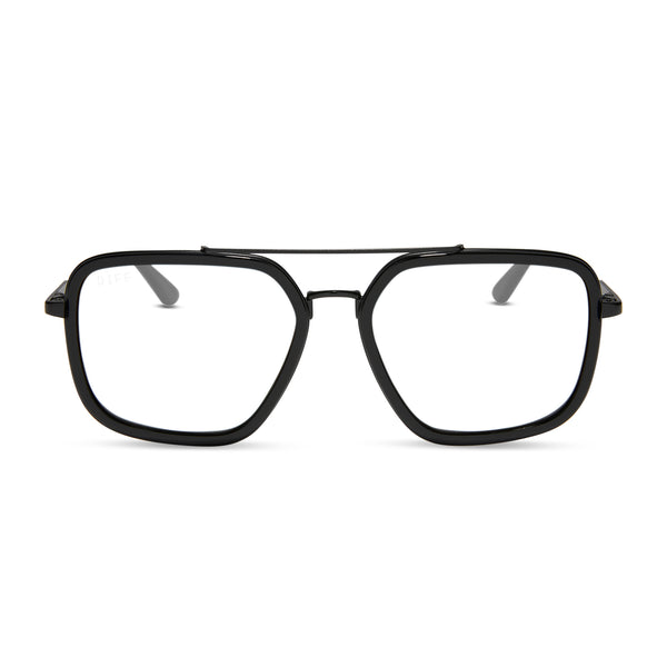 jordan - matte black + black temple tips + prescription glasses