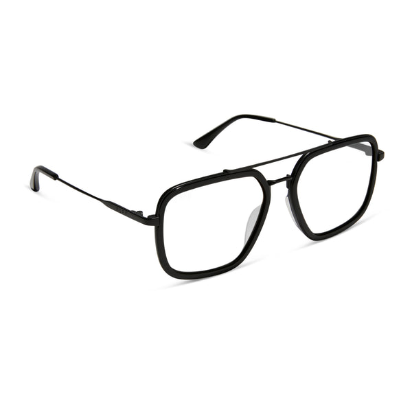 jordan - matte black + black temple tips + prescription glasses 2