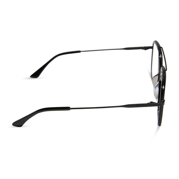 jordan - matte black + black temple tips + prescription glasses 3