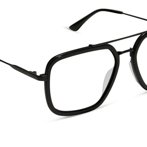 jordan - matte black + black temple tips + prescription glasses 4