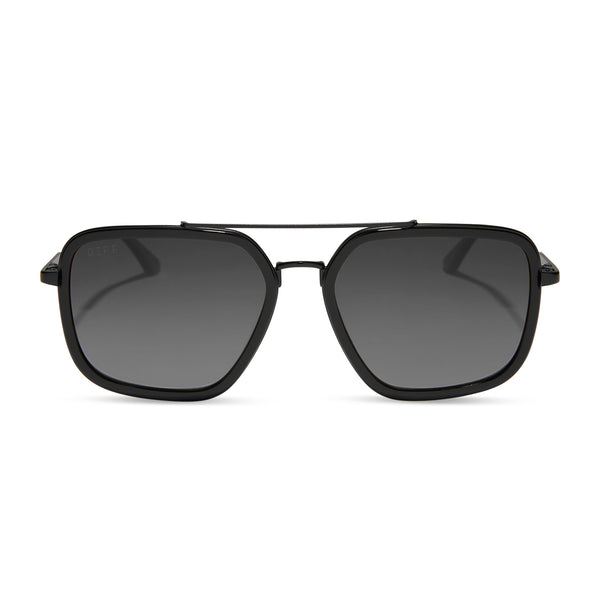 jordan - matte black + black temple tips + prescription glasses 5