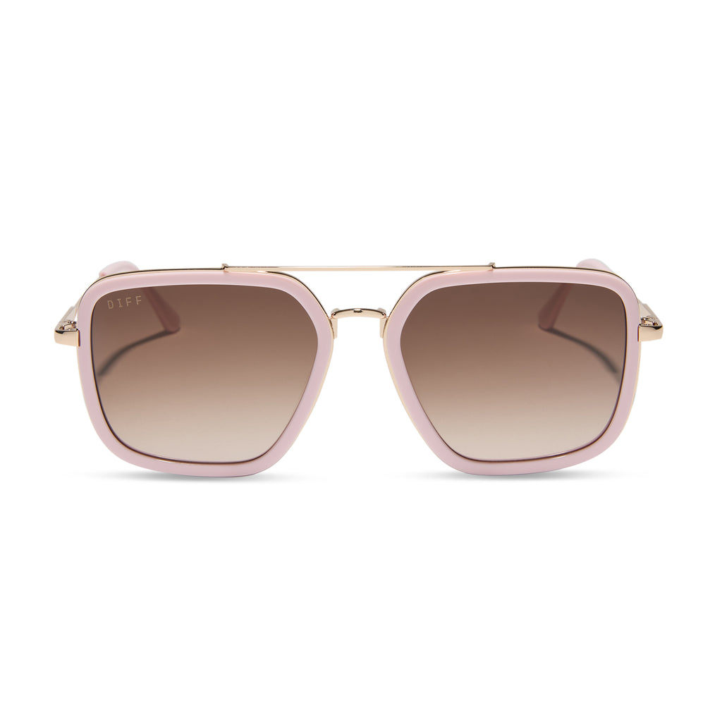 DIFF Eyewear Tosca II - Powder Pink Grey Sunglasses