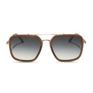 JORDAN - WHISKEY + GOLD + GREY GRADIENT SUNGLASSES