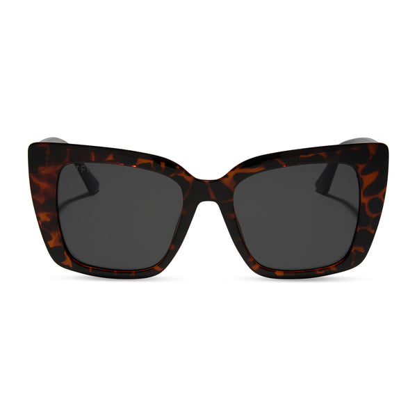 karlie - dark tortoise + grey sunglasses