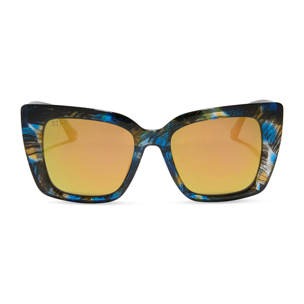 karlie - glacial tortoise + gold mirror sunglasses