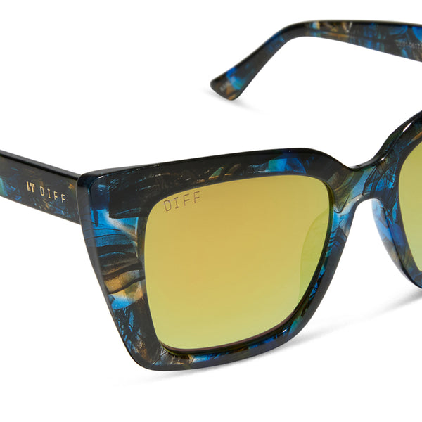 karlie - glacial tortoise + gold mirror sunglasses 3