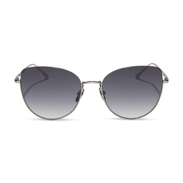 kinsley - gunmetal + grey gradient sunglasses