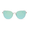 Color swatch for kinsley - silver + aquatic awe mirror sunglasses