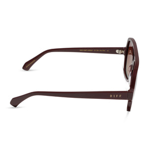 Layton Navigator Sunglasses | Rugby Red & Brown Gradient | DIFF