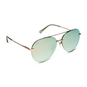 LENOX - BRUSHED CHAMPAGNE + COOL MATCHA MIRROR + POLARIZED SUNGLASSES