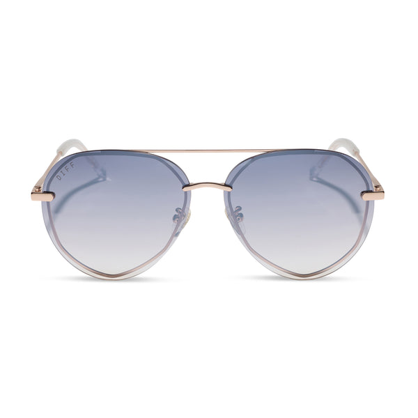 Lenox Aviator Sunglasses | Gold & Slate Gradient Flash  display picture 3