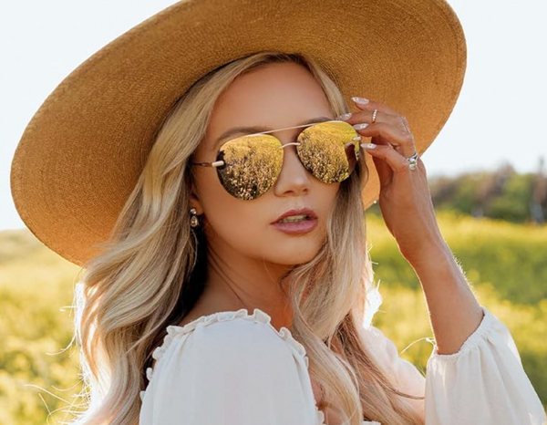 lenox - gold + brilliant gold mirror + polarized sunglasses 2