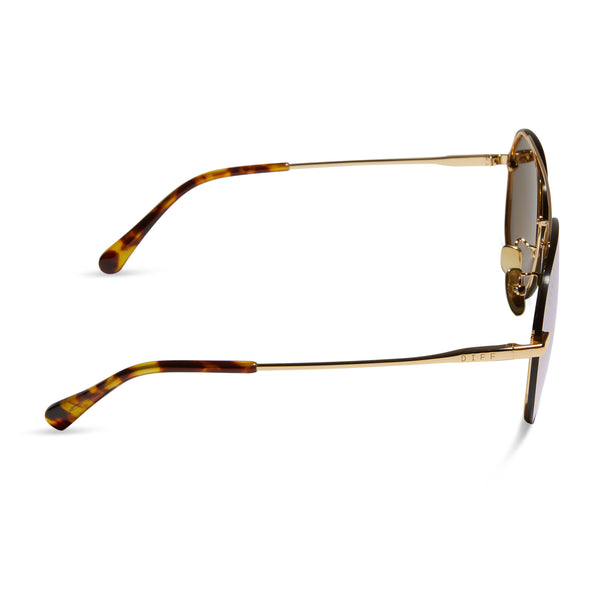 lenox - gold + brilliant gold mirror + polarized sunglasses 4