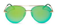swatch for LENOX - GOLD + GREEN MIRROR SUNGLASSES