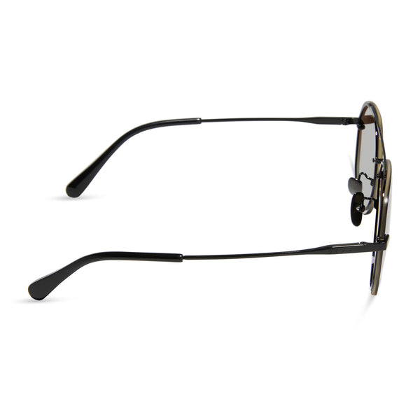 lenox xs - black + black temple tips + brown gradient + polarized sunglasses 3